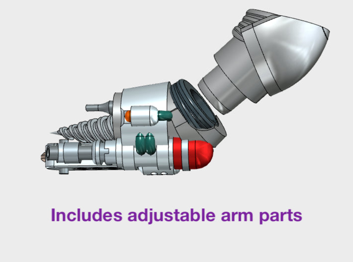 4x Assorted Gen:6 Med-Gauntlets (Right) 3d printed