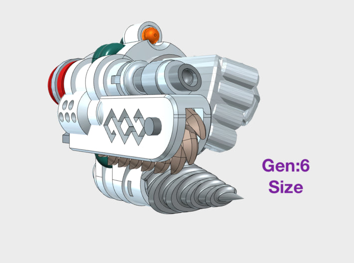 4x Assorted Gen:6 Med-Gauntlets (Right) 3d printed