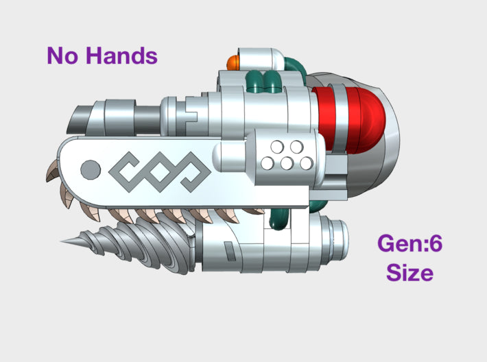 6x Gen:6 Left &amp; Right Med-Gauntlets (No Hands) 3d printed