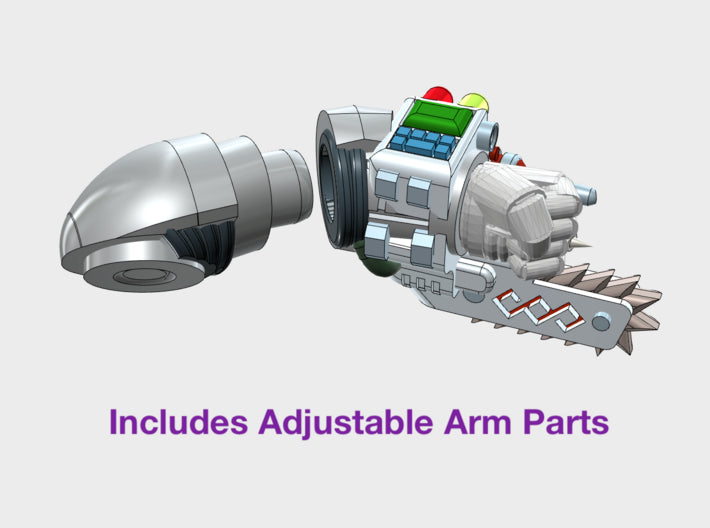 4x Assorted Prime Med-Gauntlets (Left) 3d printed