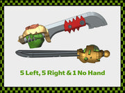 11x Freebooter Cutlasses - Orc Set 3d printed