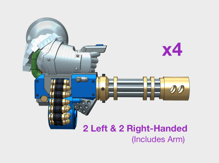 Cataphractii Hvy. Arms - Base: RipCannon (L&amp;R) 3d printed