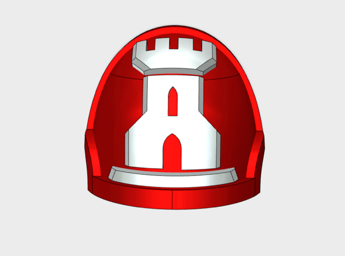 10x Crimson Castellans - G:10a Left Shoulders 3d printed