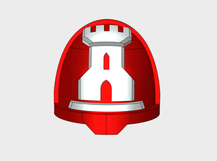 10x Crimson Castellans - G:11a Shoulder Pads 3d printed