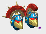 10x Ultra Laurel - Crested G:6 Crow Helms (Sqd.2) 3d printed