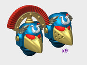 10x Ultra - G:6 Crow Laureled Helms (Squad 2) 3d printed