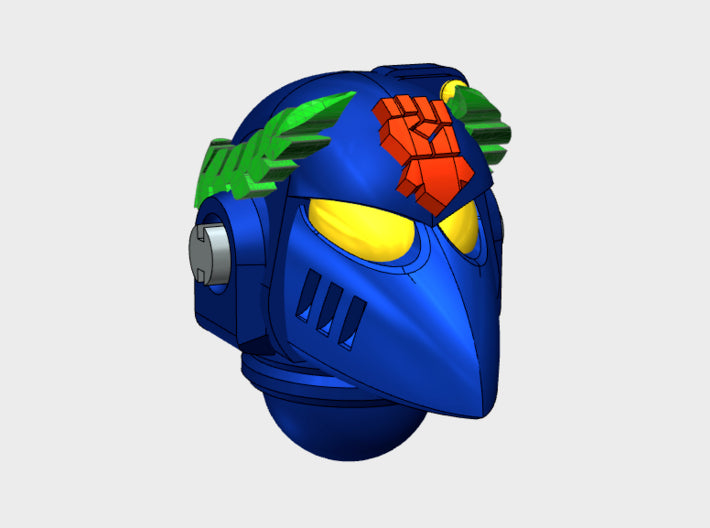 10x Kings Fist - G:6 Crow Laureled Helms 3d printed