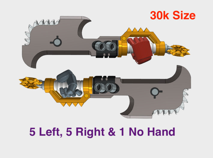 11x RotoAxe : Ashen Rake (30k Size) 3d printed