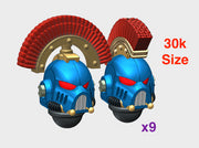 10x Basic - Crested G:6b Helms (Squad 1) 3d printed