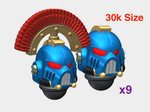 10x Base - G:6b Boxer Helms (Squad 3) 3d printed
