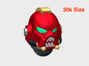 10x Chaos - G:6b Boxer Helmets 3d printed