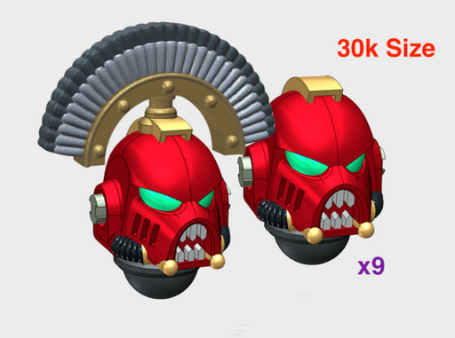 10x Chaos - G:6b Boxer Helms (Squad 3) 3d printed