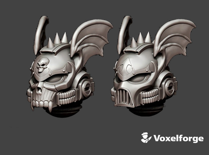 10x Bat Boys - Voxelforge Helms (Set 2) 3d printed