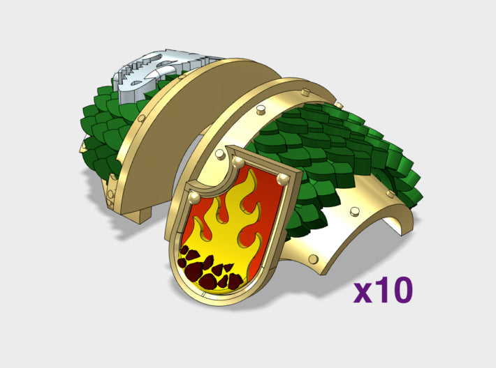 Dragon Scale - T:2e Cataphractii w/Shoulder Shield 3d printed