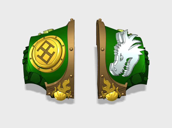 Dragon Head Clan - T:6n Nocturis Shoulder Sets 3d printed