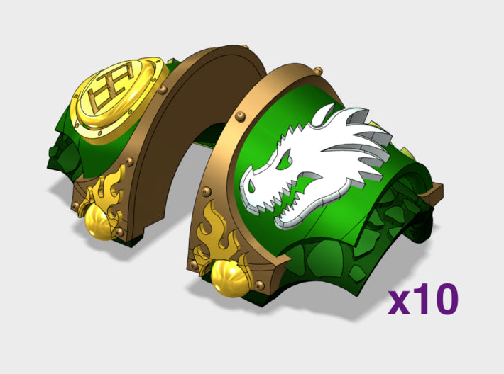 Dragon Head Clan - T:6n Nocturis Shoulder Sets 3d printed