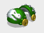 5x Dragon Head (R) T:3h Tartaros Studded Shoulders 3d printed