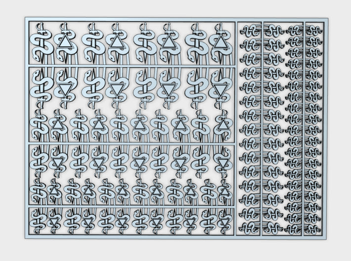 Shadow Vipers 2 - Flat Vehicle Insignia pack 3d printed