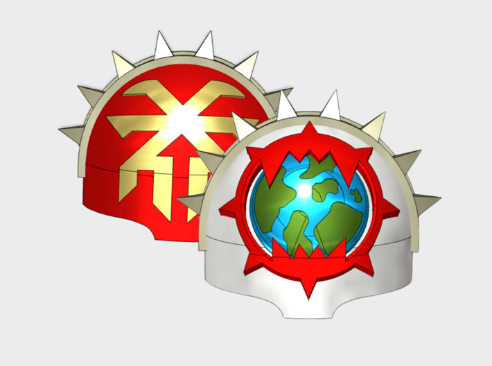 5x World Wrecker - Spiked T:1-Rage Terminator Pads 3d printed