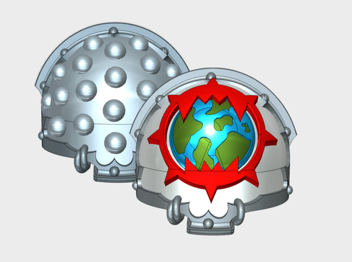 5x World Wreckers - T:4d Studded Terminator Pads 3d printed