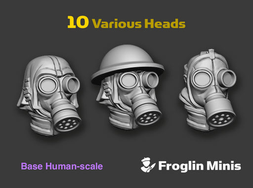 Britommi Troops: Human Head Swaps 3d printed
