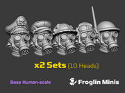 Britommi Command Squads: Human Head Swaps 3d printed