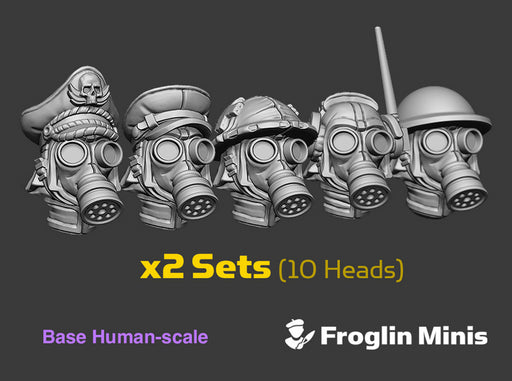 Britommi Command Squads: Human Head Swaps 3d printed