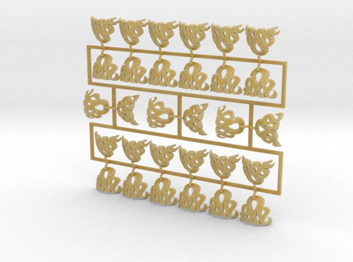 30x Iron Snakes : Shoulder Insignia pack 3d printed