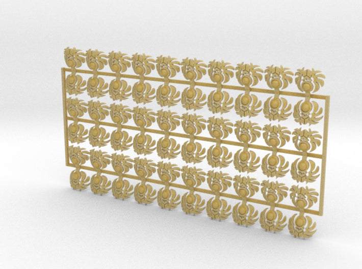 60x Sun Scarabs: Shoulder Insignia pack 3d printed