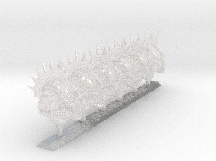 6x Spiked Crested Iron Skull Helmets 3d printed