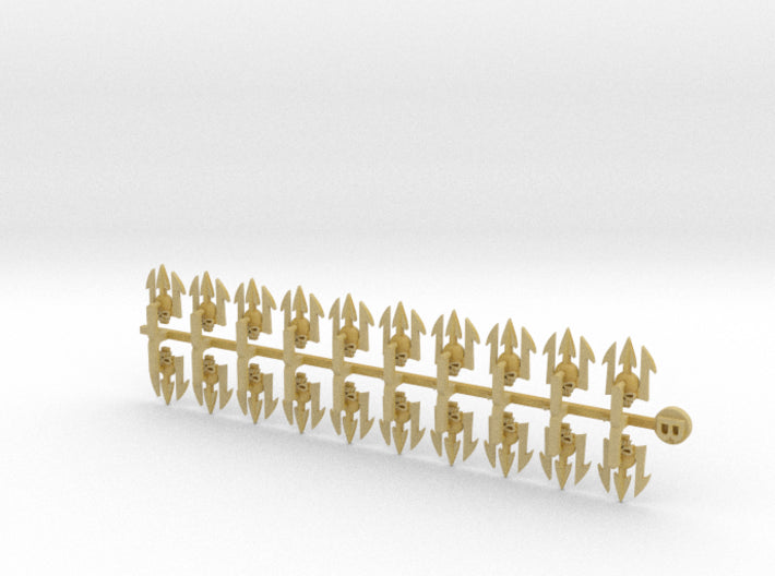 20x Neptune Spears - Bent Insignias (7mm) 3d printed