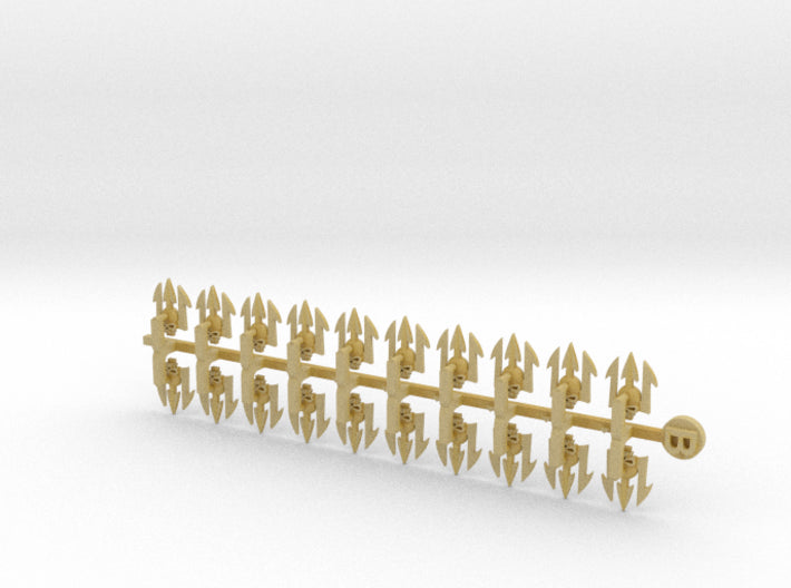 20x Neptune Spears - Small Bent Insignias (5mm) 3d printed
