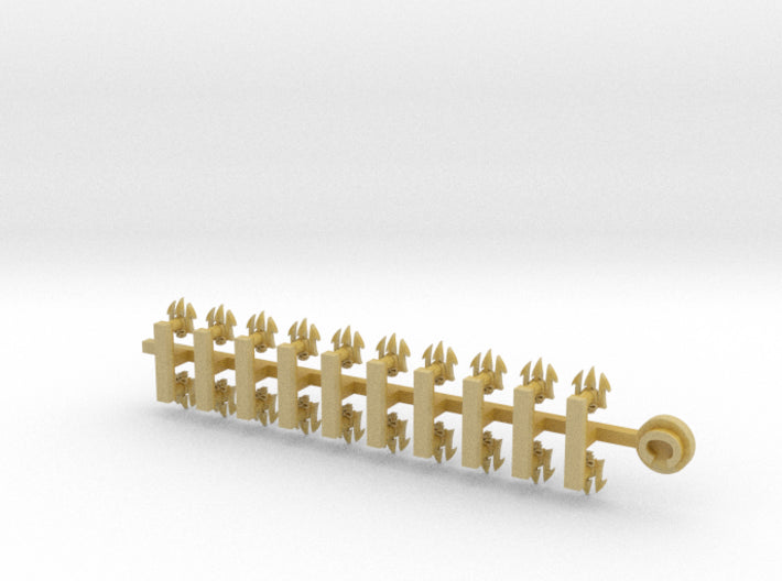 20x Neptune Spears - Tiny Convex Insignias (3mm)	 3d printed