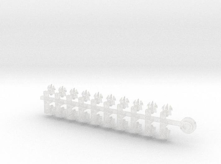 20x Neptune Spears - Tiny Convex Insignias (3mm)	 3d printed