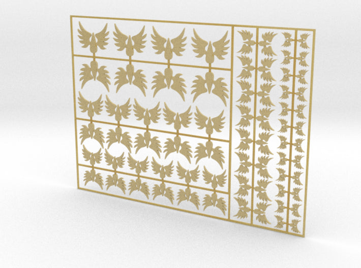 Blood Wing - Flat Vehicle Insignia pack 3d printed