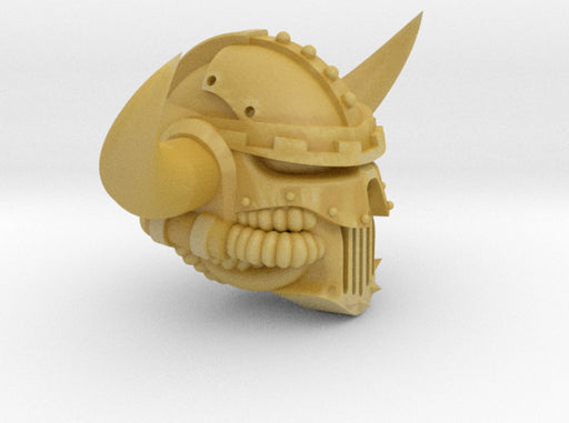 Horned - Iron Skull Demon Prince Head 3d printed