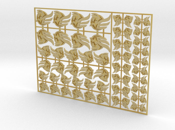 Winged Horse - Flat Vehicle Insignia pack 3d printed