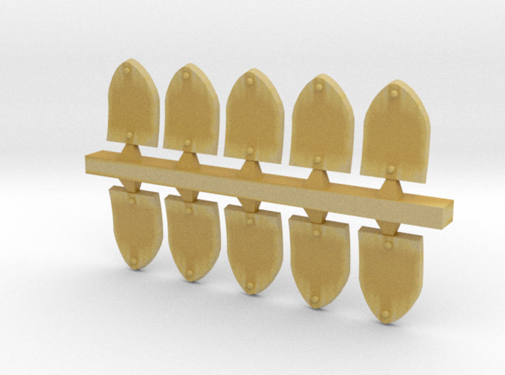 10x Blank - Basic Shoulder Shields 3d printed