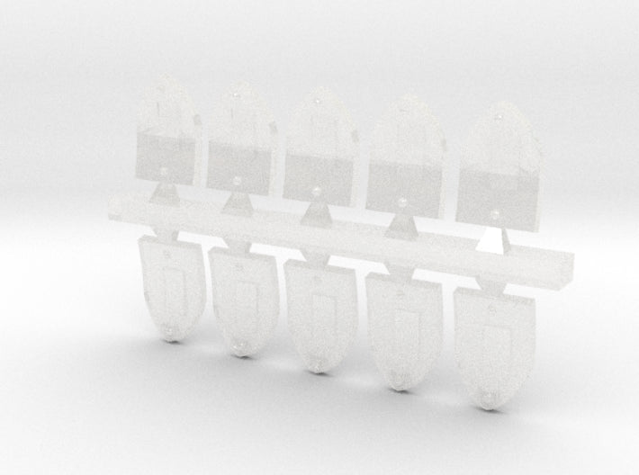 10x Blank - Basic Shoulder Shields 3d printed