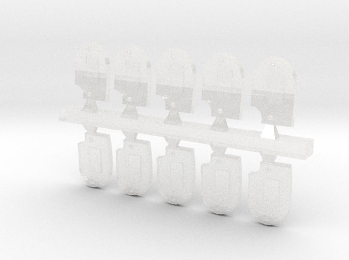 10x Blank - Notched Shoulder Shields 3d printed