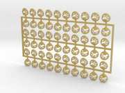 60x Red Talons - Small Convex Insignias (5mm) 3d printed