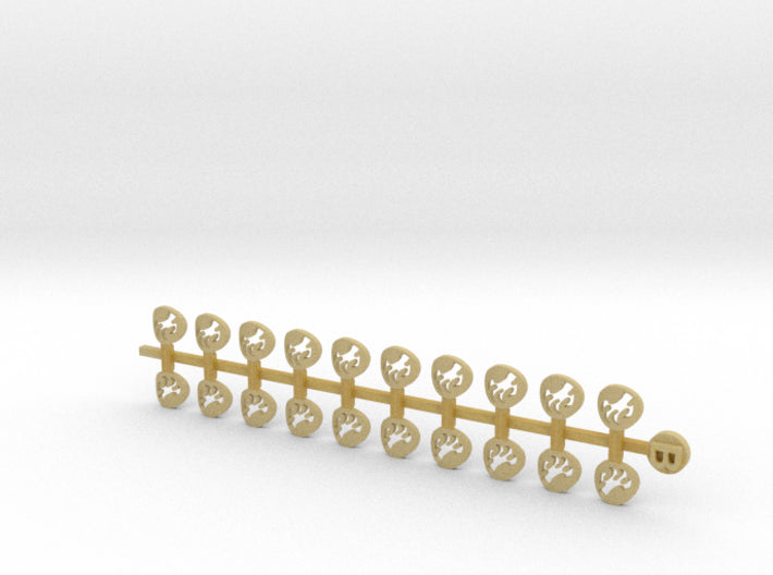 20x Red Talons - Small Bent Insignias (5mm) 3d printed