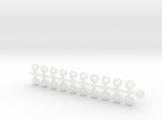 20x Red Talons - Small Bent Insignias (5mm) 3d printed