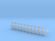 20x Red Talons - Tiny Convex Insignias (3mm)	 3d printed