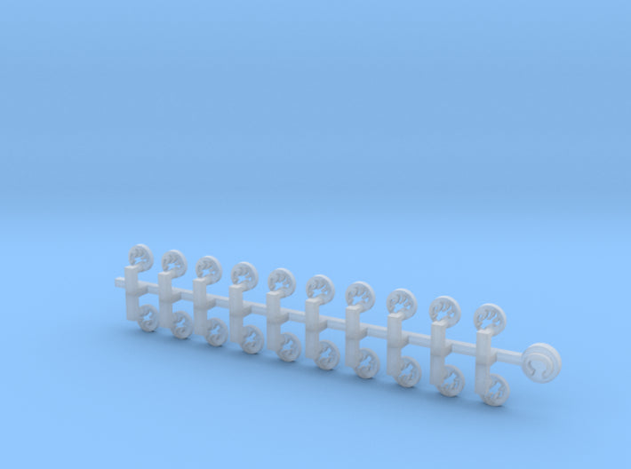 20x Red Talons - Tiny Convex Insignias (3mm)	 3d printed