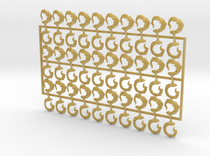 60x Scorpion Tail - Shoulder Insignia pack 3d printed