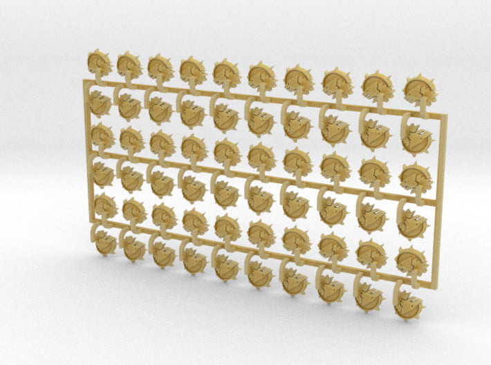 60x Midnight Hunters - Small Convex Insignias (5mm 3d printed