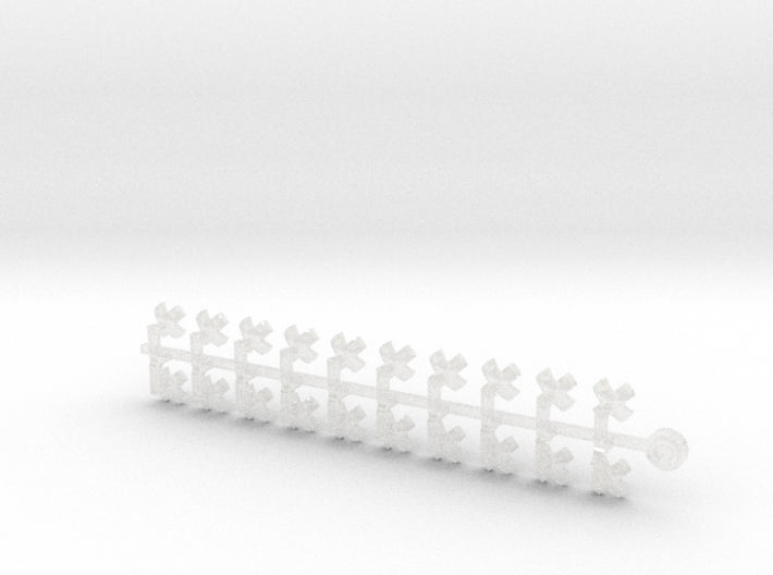 20x Crisscross - Tiny Convex Insignias (3mm)	 3d printed