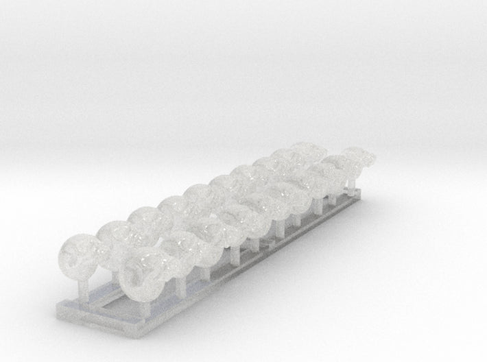 20x Human/Marine Skull Tops 3d printed