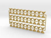 60x Winged Hourglass - Shoulder Insignia pack 3d printed